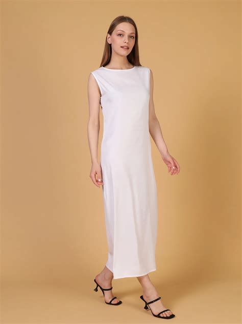 slip to wear under white dress|white inner slip dress sleeveless.